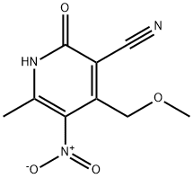 1,2-DIHYDRO-4-(METHOXYMETHYL)-6-METHYL-5-NITRO-2-OXONICOTINONITRILE Struktur