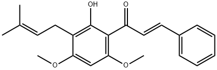(E)-1-[2-Hydroxy-4,6-dimethoxy-3-(3-methyl-2-butenyl)phenyl]-3-phenyl-2-propen-1-one|