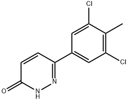 6-(3,5-ジクロロ-4-メチルフェニル)-3(2H)-ピリダジノン 化学構造式