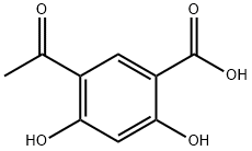 5-アセチル-2,4-ジヒドロキシ安息香酸 化学構造式