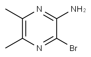 3-溴-5,6-二甲基吡嗪-2-胺 结构式