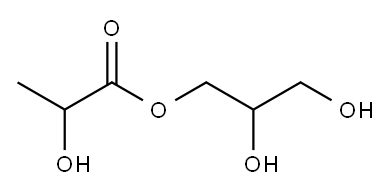 2,3-dihydroxypropyl 2-hydroxypropanoate 结构式