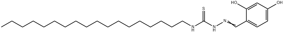 1-[[(Z)-(2-hydroxy-4-oxo-1-cyclohexa-2,5-dienylidene)methyl]amino]-3-o ctadecyl-thiourea 结构式
