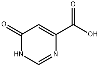 6-ヒドロキシ-4-ピリミジンカルボン酸 化学構造式