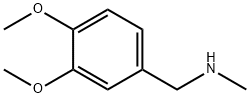 (3,4-ジメトキシベンジル)メチルアミン 化学構造式