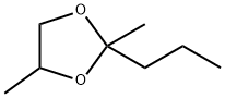 2,4-ジメチル-2-プロピル-1,3-ジオキソラン 化学構造式