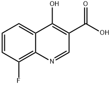 4-羟基-8-氟喹啉-3-甲酸, 63010-70-8, 结构式