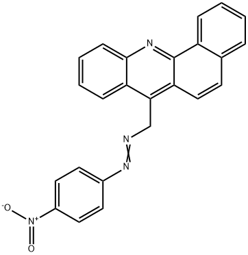 7-[(p-ニトロフェニルアゾ)メチル]ベンゾ[c]アクリジン 化学構造式