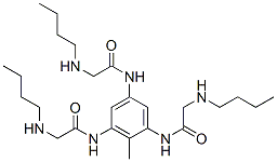 N-[3,5-bis[(2-butylaminoacetyl)amino]-2-methyl-phenyl]-2-butylamino-ac etamide Structure