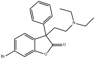 6-bromo-3-(2-diethylaminoethyl)-3-phenyl-benzofuran-2-one Structure
