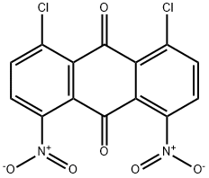 1,8-ジクロロ-4,5-ジニトロ-9,10-アントラセンジオン 化学構造式