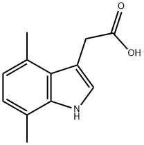 4,7-ジメチル-1H-インドール-3-酢酸 化学構造式