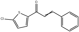 (E)-1-(5-chlorothiophen-2-yl)-3-phenyl-prop-2-en-1-one 结构式