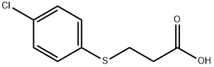 3-[(4-クロロフェニル)スルファニル]プロパン酸 化学構造式