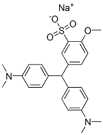 5-[ビス[4-(ジメチルアミノ)フェニル]メチル]-2-メトキシベンゼンスルホン酸ナトリウム 化学構造式