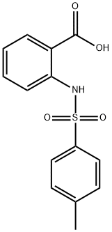 2-{[(4-メチルフェニル)スルホニル]アミノ}安息香酸 化学構造式