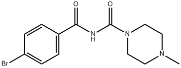 N-(4-溴苯甲酰基)-4-甲基哌嗪-1-甲酰胺 结构式