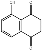 2,3-ジヒドロ-5-ヒドロキシ-1,4-ナフタレンジオン 化学構造式