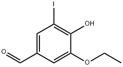 3-エトキシ-4-ヒドロキシ-5-ヨードベンズアルデヒド 化学構造式