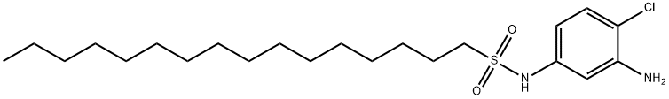 N-(3-アミノ-4-クロロフェニル)-1-ヘキサデカンスルホンアミド 化学構造式