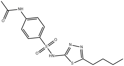 N-[4-[(5-butyl-1,3,4-thiadiazol-2-yl)sulfamoyl]phenyl]acetamide Structure