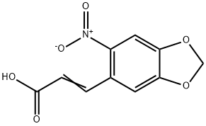 4,5-亚甲基-2-硝基肉桂酸, 6315-90-8, 结构式