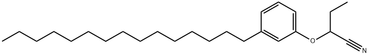 2-(3-ペンタデシルフェノキシ)ブタンニトリル 化学構造式