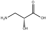(2R)-2-ヒドロキシ-3-アミノプロピオン酸 化学構造式