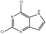 2,4-ジクロロ-5H-ピロロ[3,2-d]ピリミジン 化学構造式