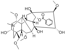 ベンゾイルメサコニン 化学構造式