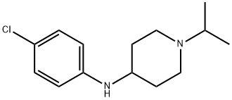 N-(4-クロロフェニル)-1-(1-メチルエチル)-4-ピペリジンアミン 化学構造式