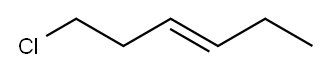 (E)-1-クロロ-3-ヘキセン 化学構造式