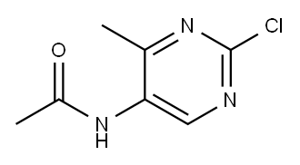 N-(2-クロロ-4-メチルピリミジン-5-イル)アセトアミド 化学構造式