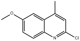 2-クロロ-6-メトキシ-4-メチルキノリン 化学構造式
