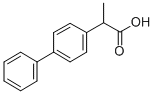 α-メチルビフェニル-4-酢酸 化学構造式