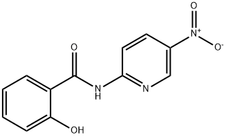2-羟基-N-(5-硝基-2-吡啶基)苯甲酰胺 结构式