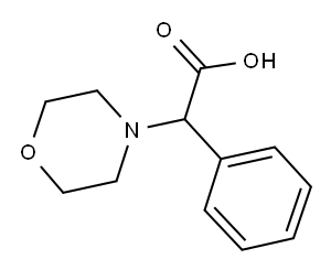 2-(4-吗啉基)-2-苯基乙酸, 6342-19-4, 结构式