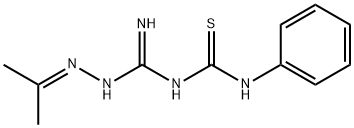 2-(1-メチルエチリデン)-N-[(フェニルアミノ)チオキソメチル]ヒドラジンカルボアミジン 化学構造式