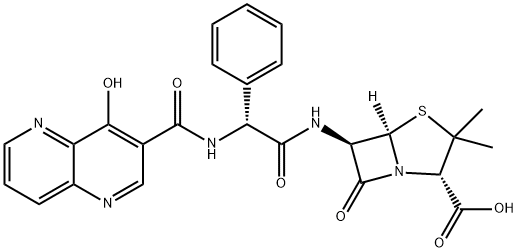 6α-[(R)-2-[(4-ヒドロキシ-1,5-ナフチリジン-3-イル)カルボニルアミノ]-2-フェニルアセチルアミノ]ペニシラン酸