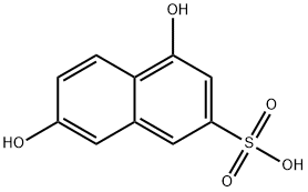 1,6-ジヒドロキシ-3-ナフタレンスルホン酸 化学構造式