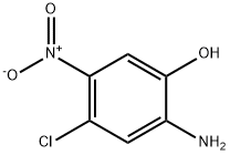 2-アミノ-4-クロロ-5-ニトロフェノール 化学構造式