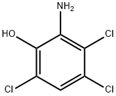 2-アミノ-3,4,6-トリクロロフェノール 化学構造式