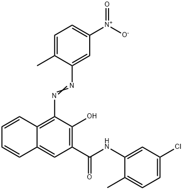 N-(5-Chloro-2-methylphenyl)-3-hydroxy-4-[(2-methyl-5-nitrophenyl)azo]-2-naphthalenecarboxamide Structure