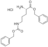 N5-[苄氧羰基]-L-鸟氨酸苄酯单盐酸盐 结构式