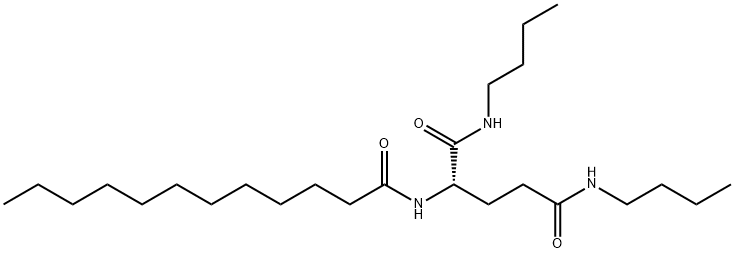 N-ブチル-N2-ラウロイル-3-(ブチルカルバモイルメチル)アラニンアミド 化学構造式