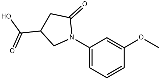 1-(3-メトキシフェニル)-5-オキソピロリジン-3-カルボン酸 化学構造式