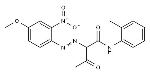 2-[(4-methoxy-2-nitrophenyl)azo]-3-oxo-N-(o-tolyl)butyramide Struktur