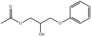 3-フェノキシ-1,2-プロパンジオール=1-アセタート 化学構造式