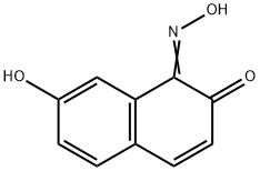 7-ヒドロキシ-1-ヒドロキシイミノナフタレン-2(1H)-オン 化学構造式