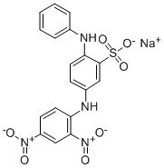 2-アニリノ-5-(2,4-ジニトロアニリノ)ベンゼンスルホン酸ナトリウム 化学構造式